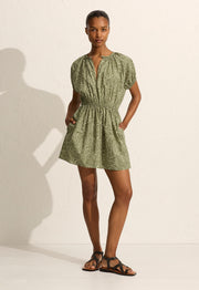 Cocoon Mini Dress - Jasmine (Olive) - Matteau